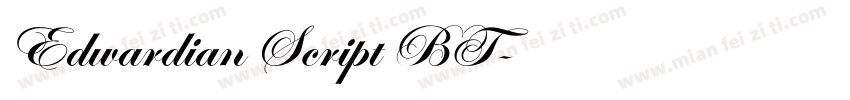 Edwardian Script BT字体转换